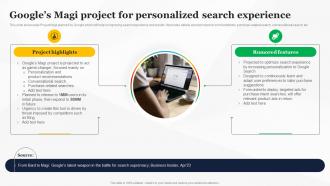 Googles Magi Project For Personalized Search How To Use Google AI For Your Business AI SS