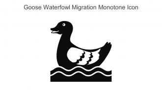Goose Waterfowl Migration Monotone Icon In Powerpoint Pptx Png And Editable Eps Format