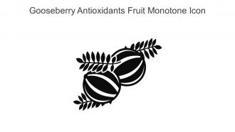 Gooseberry Antioxidants Fruit Monotone Icon In Powerpoint Pptx Png And Editable Eps Format