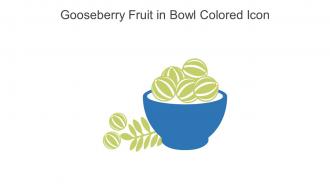 Gooseberry Fruit In Bowl Colored Icon In Powerpoint Pptx Png And Editable Eps Format
