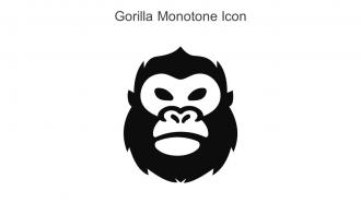 Gorilla Monotone Icon In Powerpoint Pptx Png And Editable Eps Format