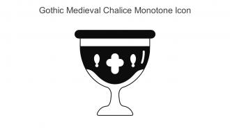 Gothic Medieval Chalice Monotone Icon In Powerpoint Pptx Png And Editable Eps Format