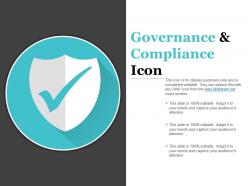 Governance and compliance icon ppt design