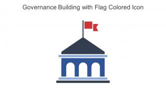 Governance Building With Flag Colored Icon In Powerpoint Pptx Png And Editable Eps Format