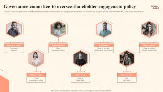 Governance Committee To Oversee Shareholder Communication Bridging
