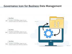 Governance icon for business data management