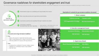 Governance Roadshows For Shareholders Engagement And Trust Shareholder Engagement Strategy