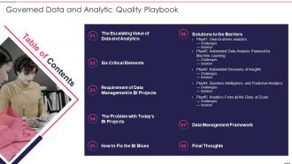 Governed Data And Analytic Quality Playbook Powerpoint Presentation Slides