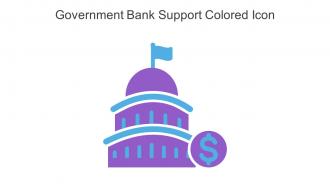 Government Bank Support Colored Icon In Powerpoint Pptx Png And Editable Eps Format