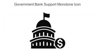 Government Bank Support Monotone Icon In Powerpoint Pptx Png And Editable Eps Format