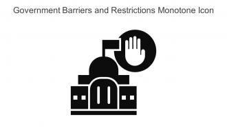 Government Barriers And Restrictions Monotone Icon In Powerpoint Pptx Png And Editable Eps Format