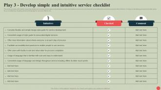 Government Digital Services Play 3 Develop Simple And Intuitive Service Checklist