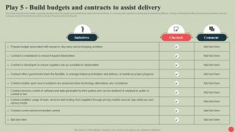 Government Digital Services Play 5 Build Budgets And Contracts To Assist Delivery