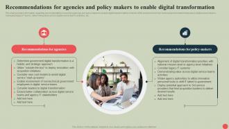 Government Digital Services Recommendations For Agencies And Policy Makers To Enable Digital