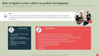 Government Digital Services Role Of Digital Services Officer In Product Development