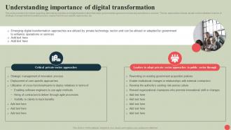 Government Digital Services Understanding Importance Of Digital Transformation