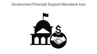 Government Financial Support Monotone Icon In Powerpoint Pptx Png And Editable Eps Format
