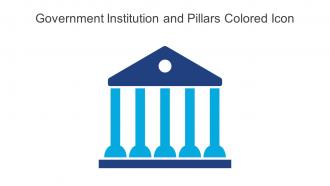 Government Institution And Pillars Colored Icon In Powerpoint Pptx Png And Editable Eps Format