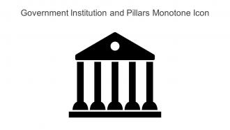 Government Institution And Pillars Monotone Icon In Powerpoint Pptx Png And Editable Eps Format