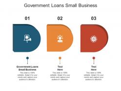 Government loans small business ppt powerpoint presentation slides infographic template cpb