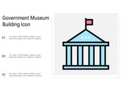 Government museum building icon