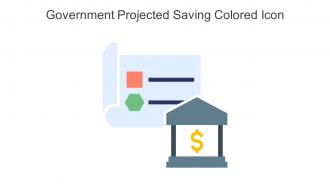 Government Projected Saving Colored Icon In Powerpoint Pptx Png And Editable Eps Format