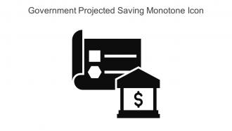 Government Projected Saving Monotone Icon In Powerpoint Pptx Png And Editable Eps Format