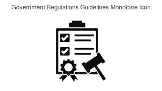 Government Regulations Guidelines Monotone Icon In Powerpoint Pptx Png And Editable Eps Format