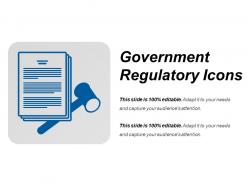 Government regulatory icons example ppt presentation