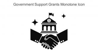 Government Support Grants Monotone Icon In Powerpoint Pptx Png And Editable Eps Format
