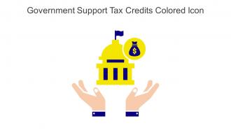 Government Support Tax Credits Colored Icon In Powerpoint Pptx Png And Editable Eps Format