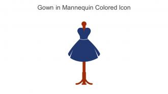 Gown In Mannequin Colored Icon In Powerpoint Pptx Png And Editable Eps Format