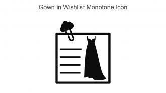 Gown In Wishlist Monotone Icon In Powerpoint Pptx Png And Editable Eps Format