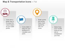 Gps location flag indicator ppt icons graphics