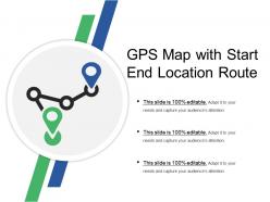 Gps map with start end location route