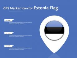 Gps marker icon for estonia flag