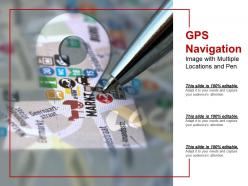 Gps navigation image with multiple locations and pen