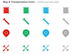 Gps navigation wrench tools service ppt icons graphics