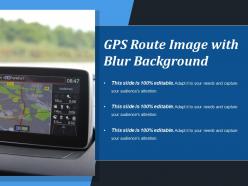 Gps Route Image With Blur Background