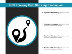 Gps tracking path showing destination