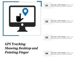 Gps Tracking Showing Desktop And Pointing Finger