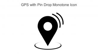 GPS With Pin Drop Monotone Icon In Powerpoint Pptx Png And Editable Eps Format