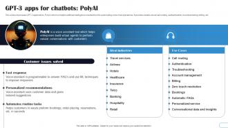 GPT3 Apps For Chatbots PolyAI GPT3 Explained A Comprehensive Guide ChatGPT SS V
