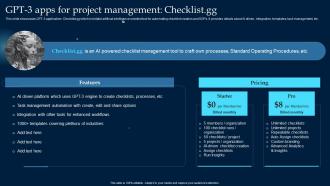 GPT 3 Apps For Project Management Checklist Gg What Is GPT 3 Everything You Need ChatGPT SS
