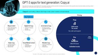 GPT 3 Apps For Text Generation Beginners Guide To OpenAI GPT 3 Language Model ChatGPT SS V