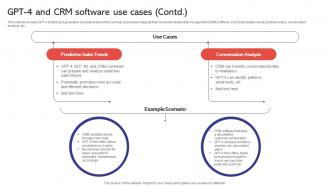 GPT 4 And CRM Software Use Cases Capabilities And Use Cases Of GPT4 ChatGPT SS V Visual Appealing