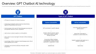 GPT Chatbot AI Technology Overview GPT Chatbot AI technology ChatGPT SS