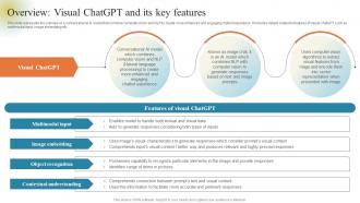 GPT Chatbots For Generating Overview Visual ChatGPT And Its Key Features ChatGPT SS V