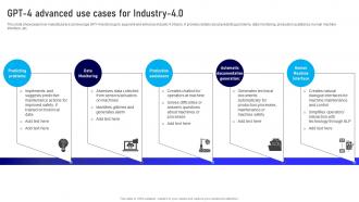 Gpt Use Cases For Industry 4 0 How Is Gpt4 Different From Gpt3 ChatGPT SS V
