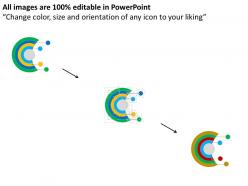 Gq four staged circle modem with percentage flat powerpoint design